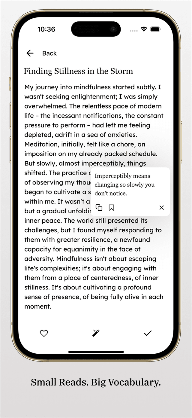 Vocabulary builder app preview